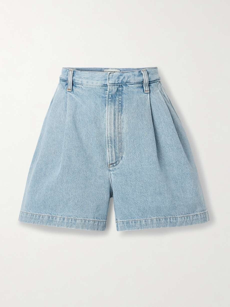 Becker Pleated Denim Shorts