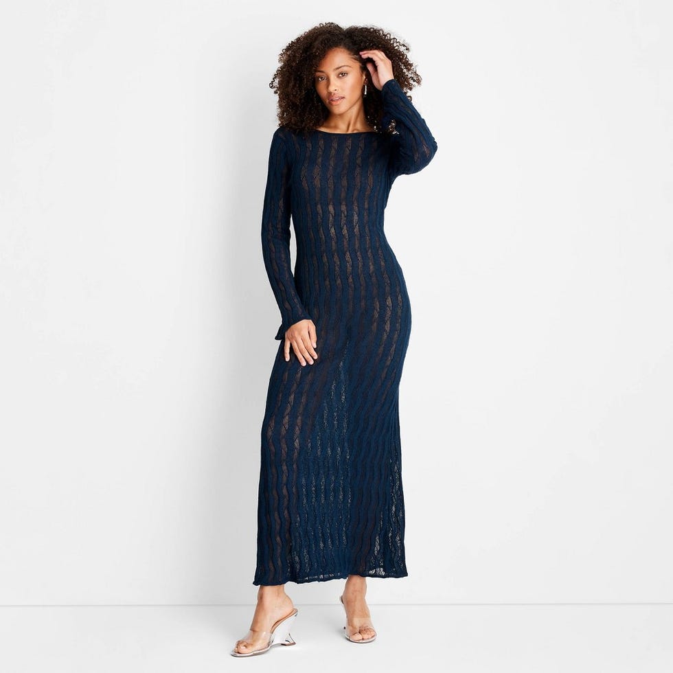 Open Stitch Maxi Dress