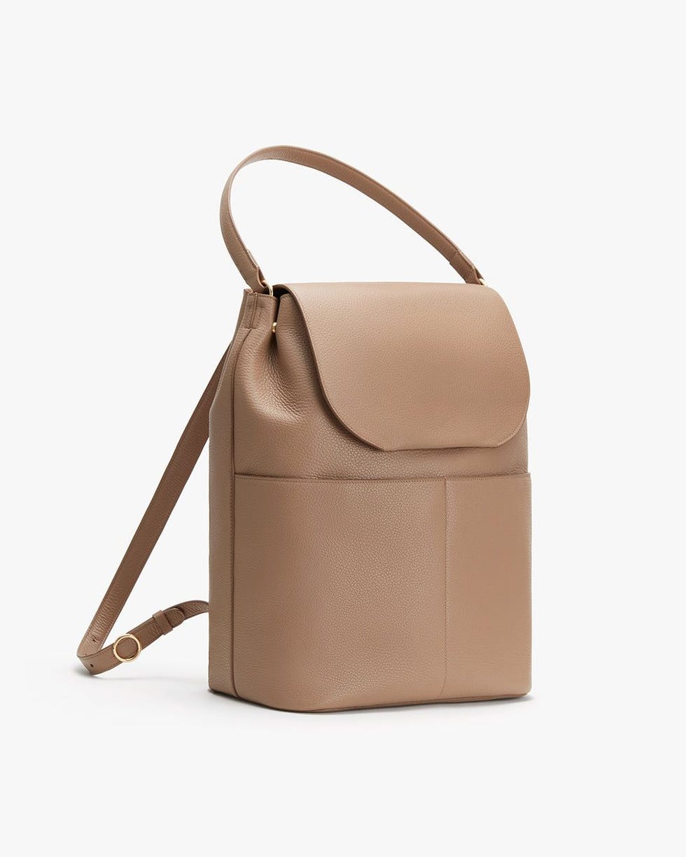 Leather Backpack 16-Inch in Italian Pebbled Leather