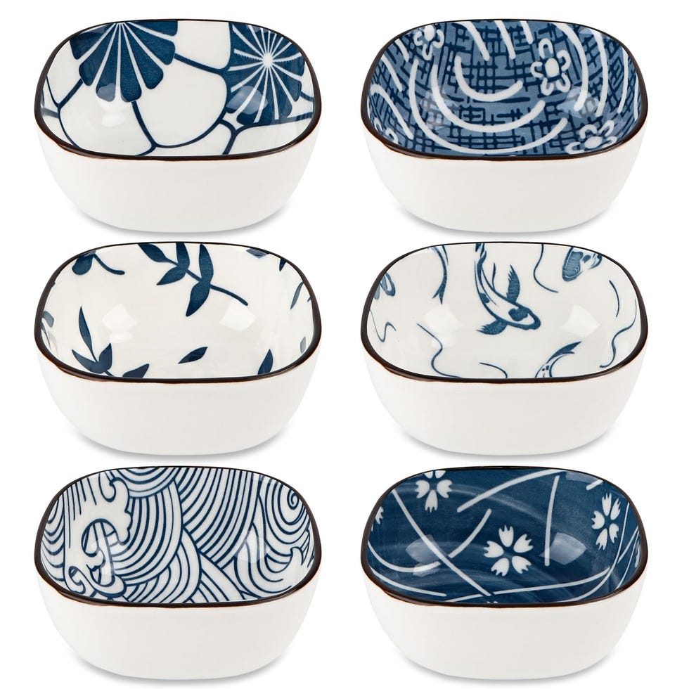 6 cuencos estilo japonés