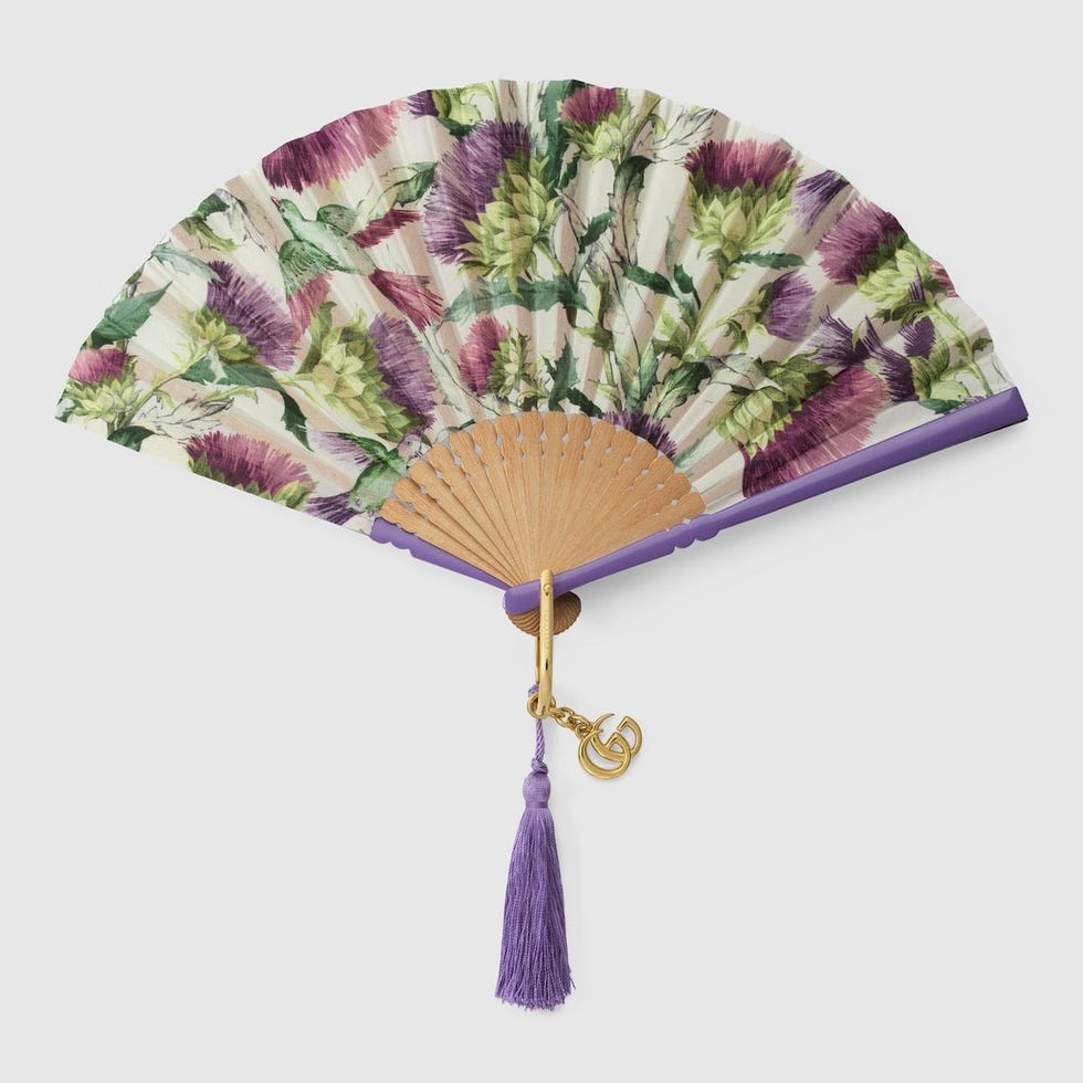 Small Flower Print Fan