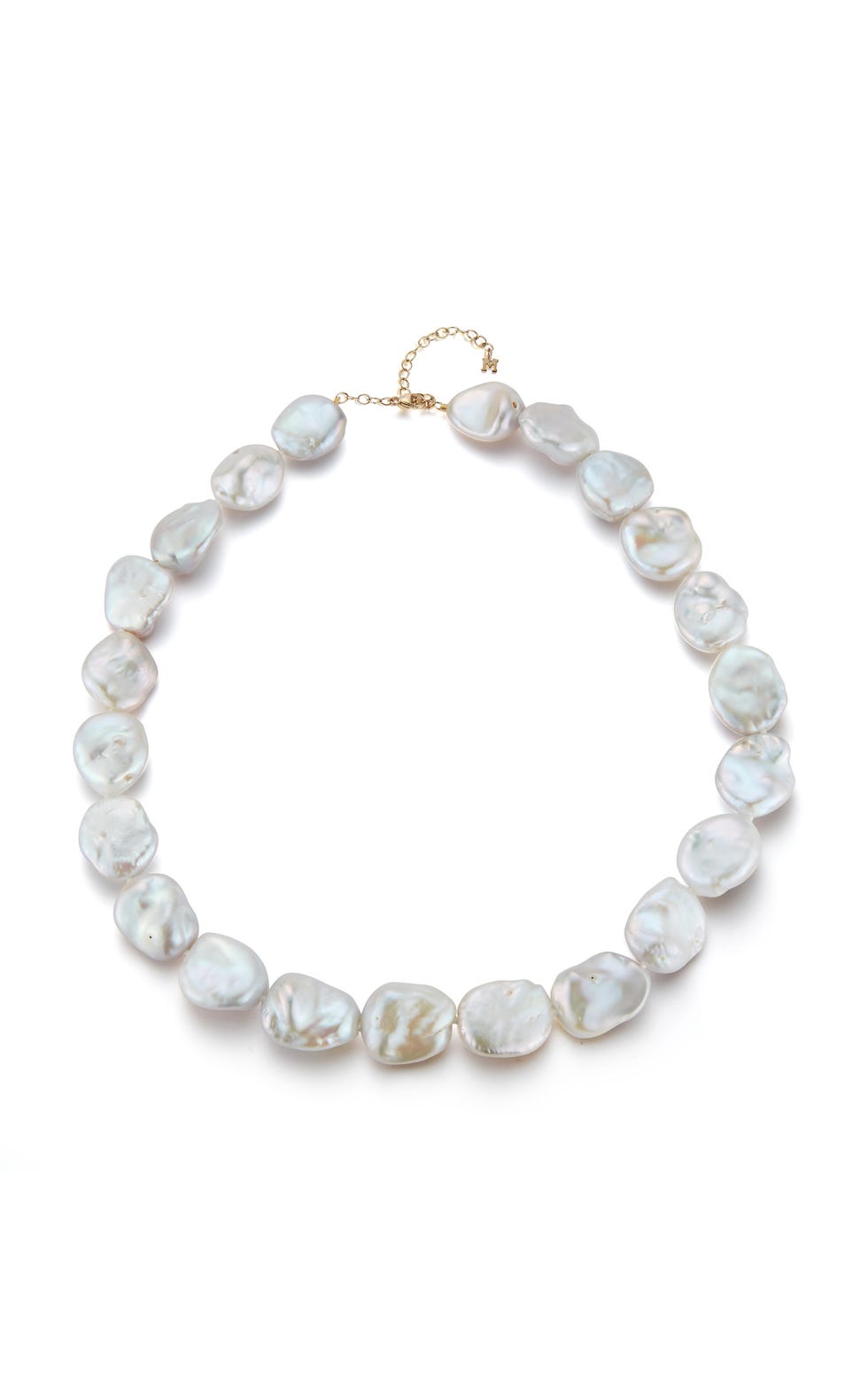 14K Yellow Gold Baroque Pearl Necklace