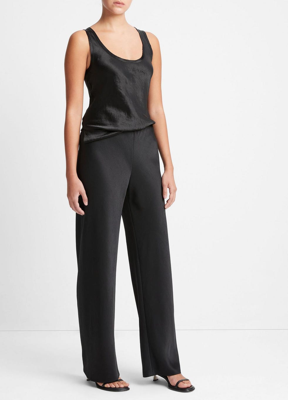 Fluid Satin Bias Pant