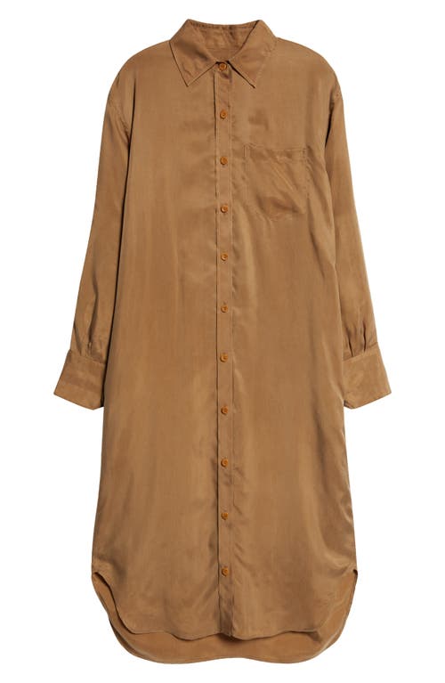 Cape Long Sleeve Midi Shirtdress