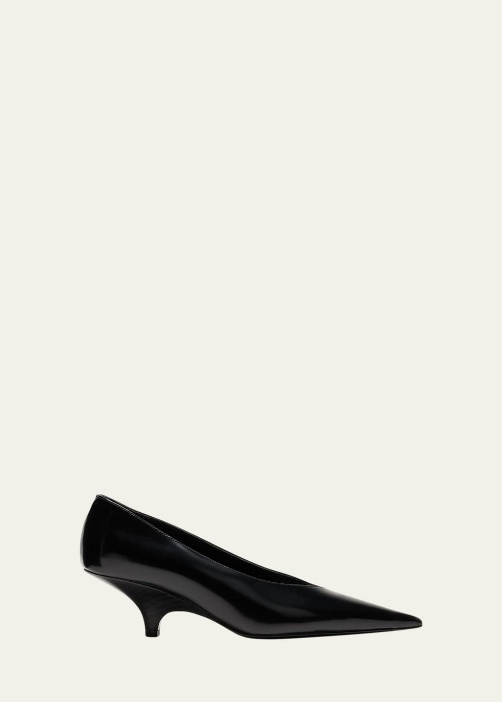 Sleek Leather Wedge Pumps