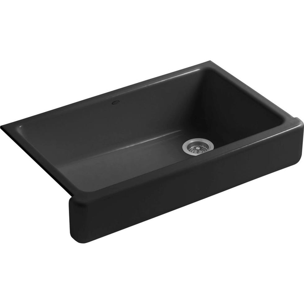 Apron front single washbasin