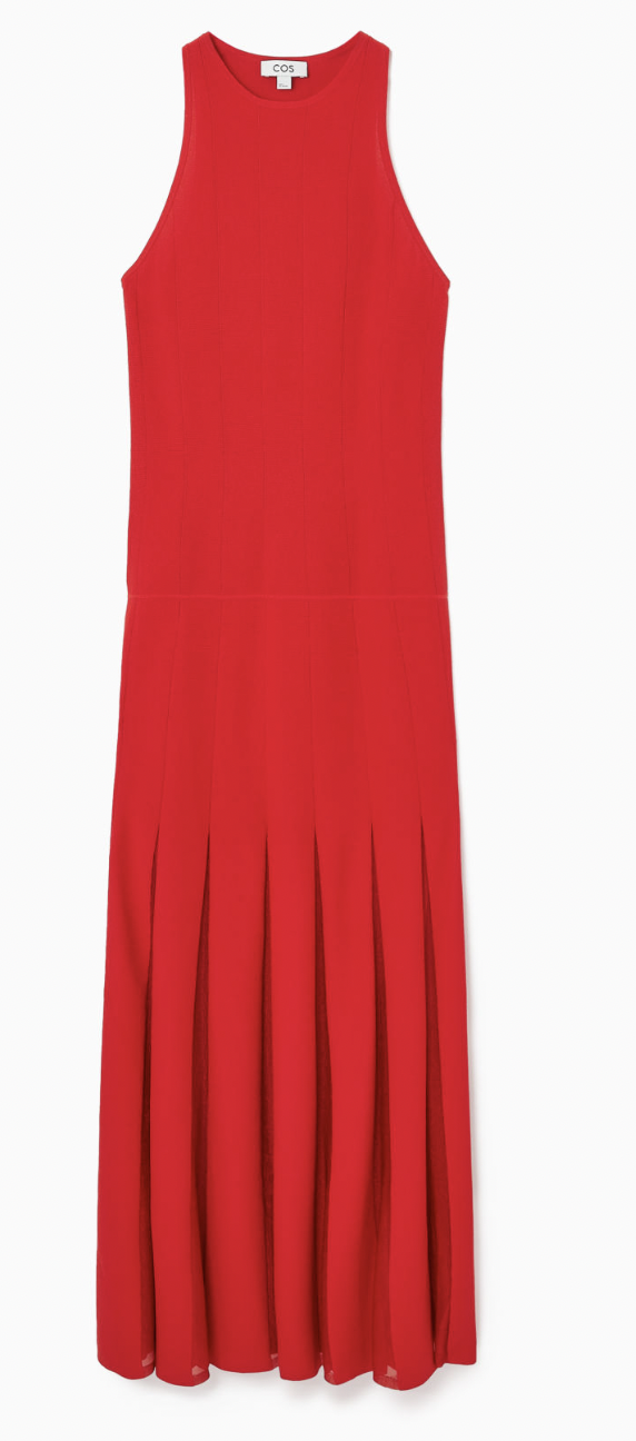 COS Pleated Racer-Neck Maxi