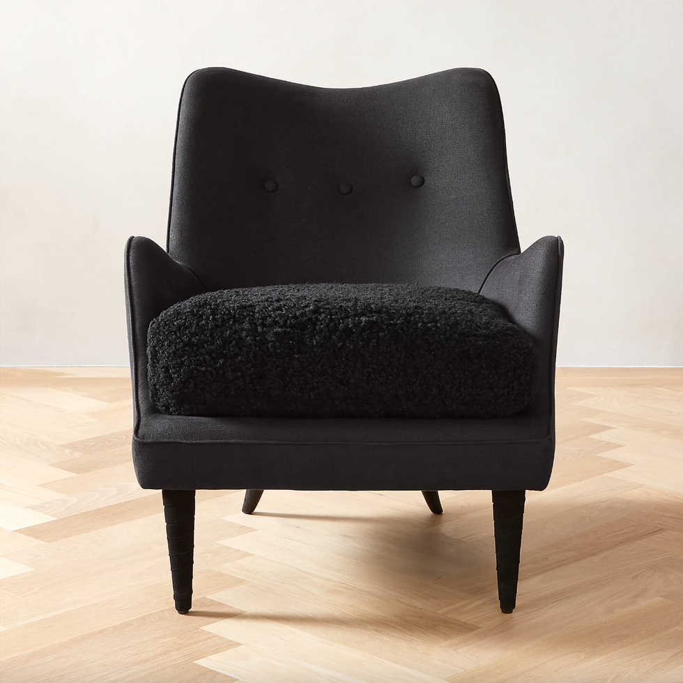 Jed Black Shearling Chair Jed Black Shearling Chair