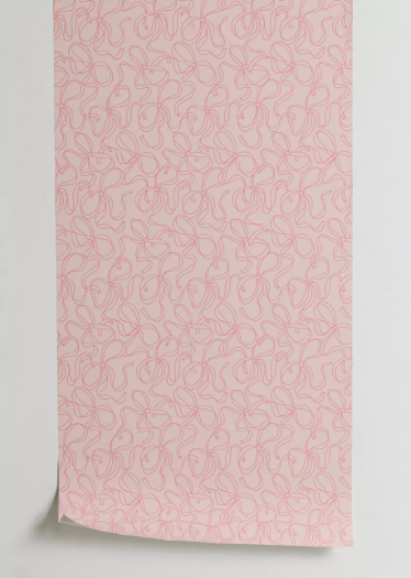 Pretty Bows Peach Removable Wallpaper