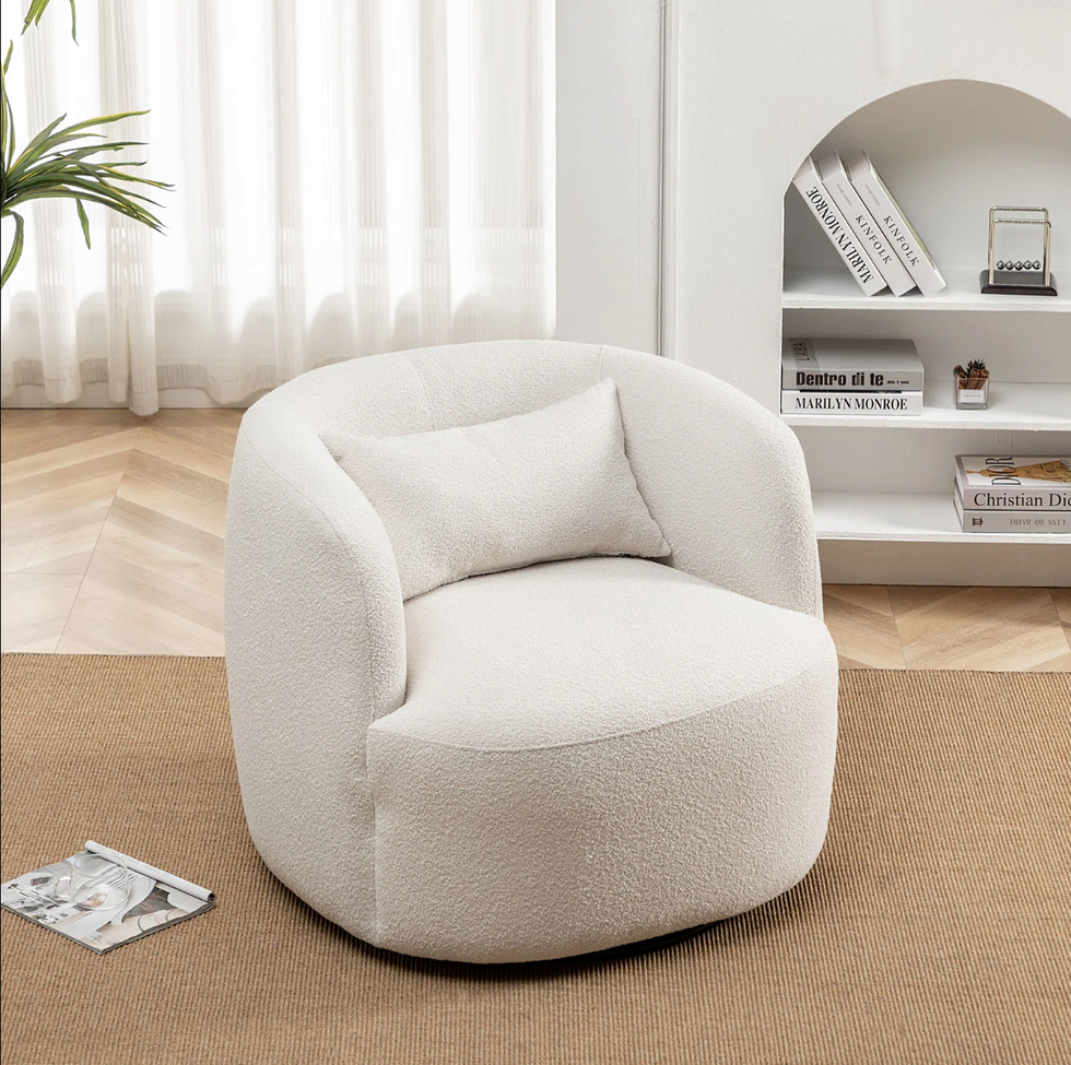 Upholstered Swivel Armchair