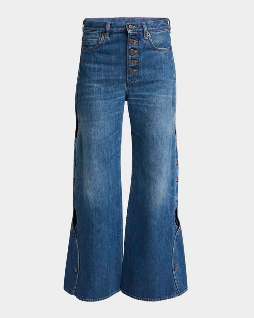 Button Denim Jeans