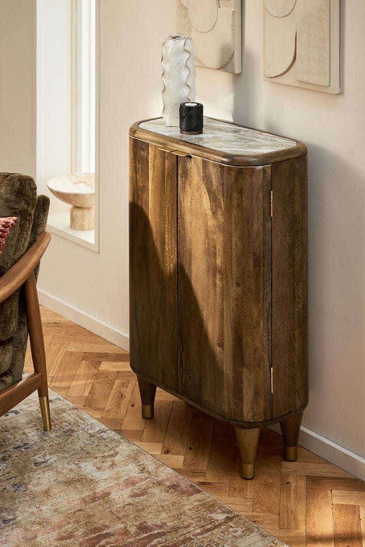 Sideboard made of dark Chester mango wood