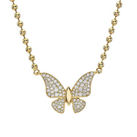 Diamond Butterfly Necklace