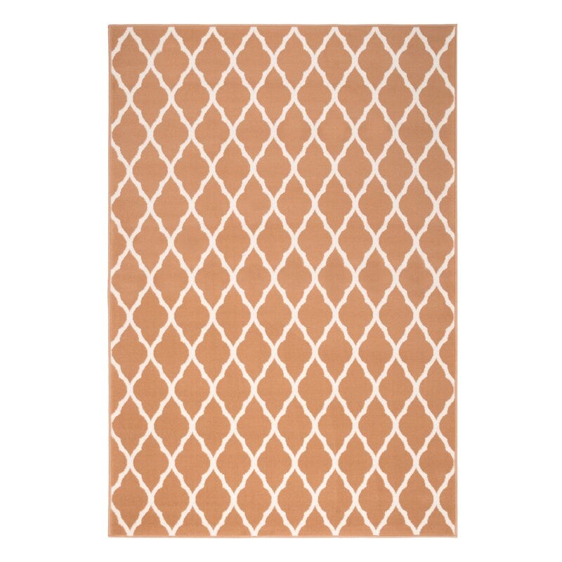 Cynthia Geometric Hand Woven Hand Hooked Mustard Area Rug