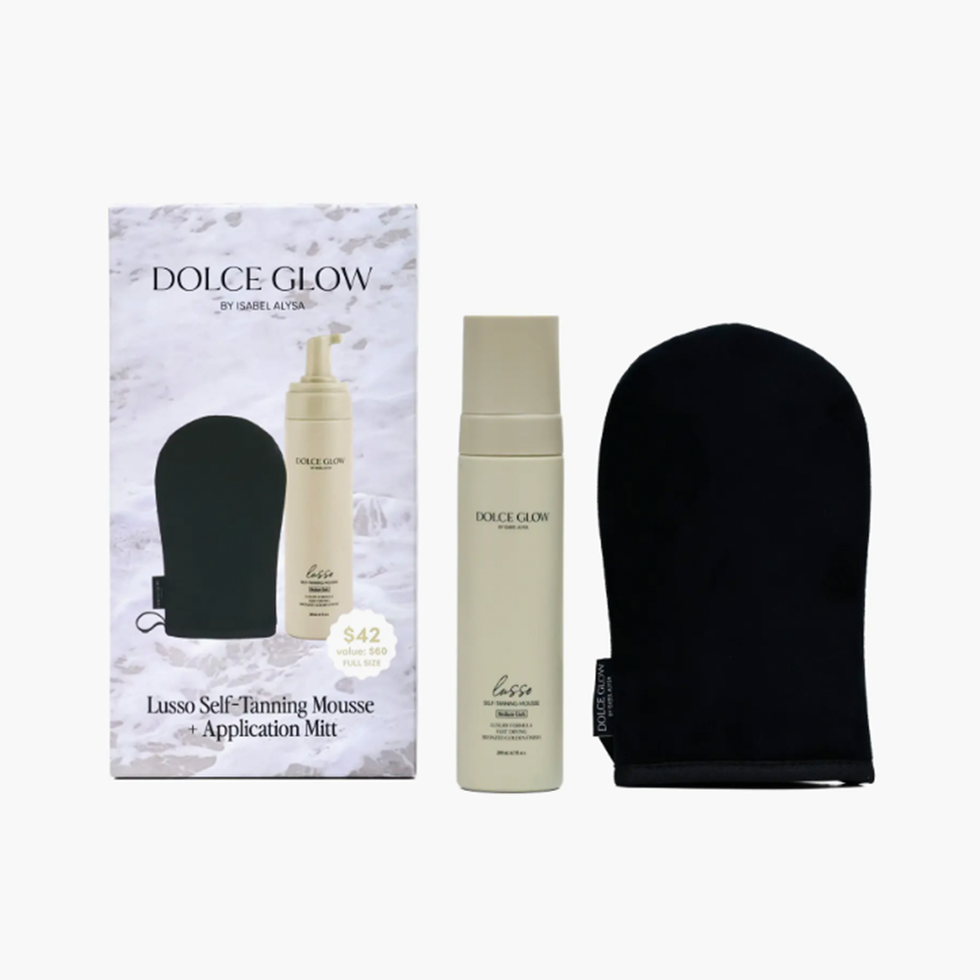 Lusso Self-Tanning Mousse + Application Mitt Set 