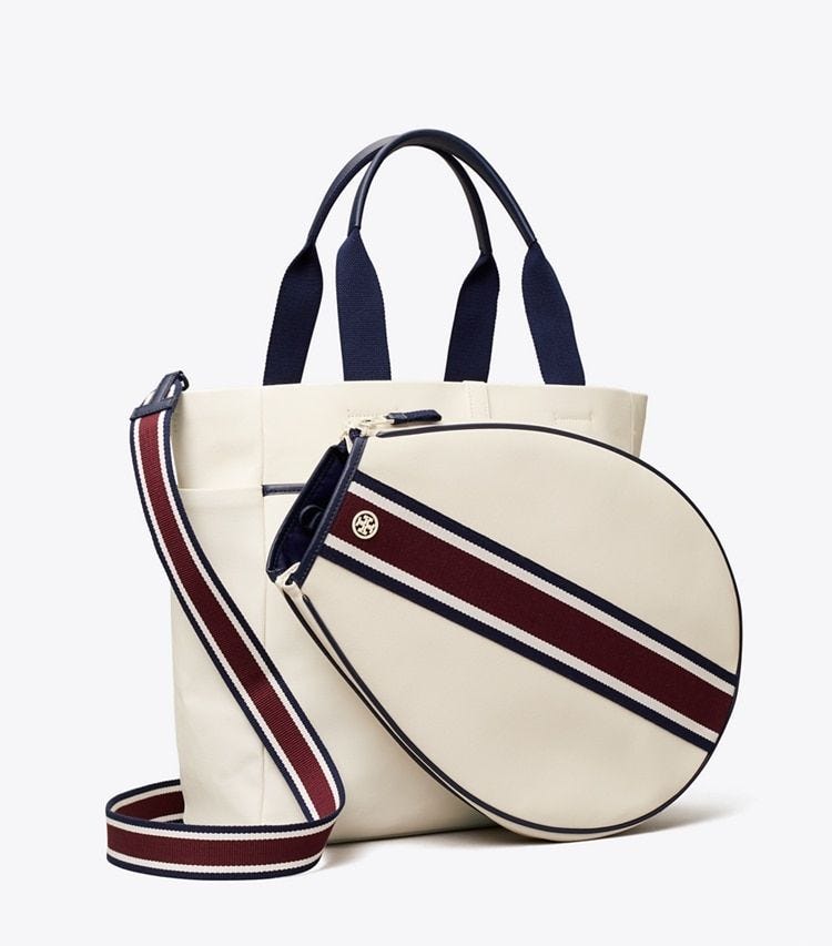 Tory Sport Striped Tennis Tote