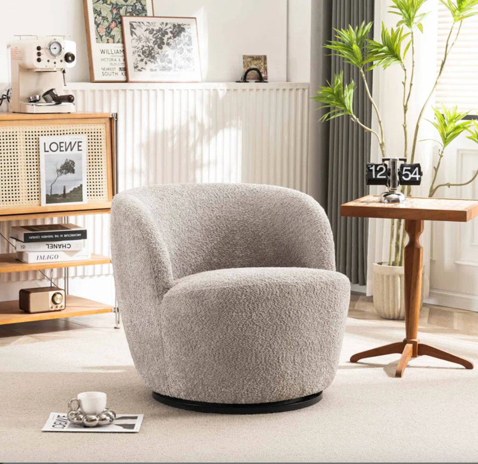 Hadriel Upholstered Swivel Accent Chair