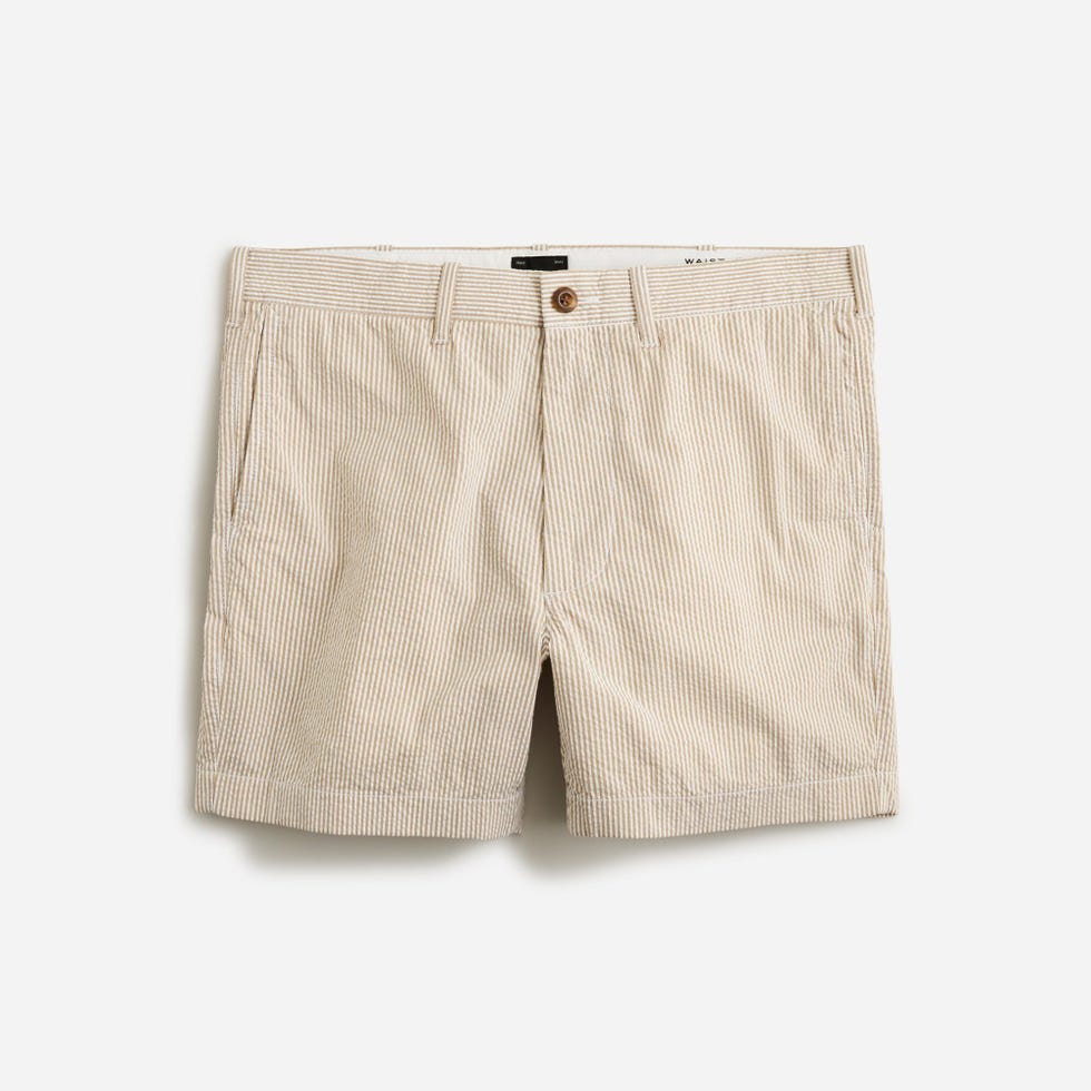 Shorts made of stretch seersucker