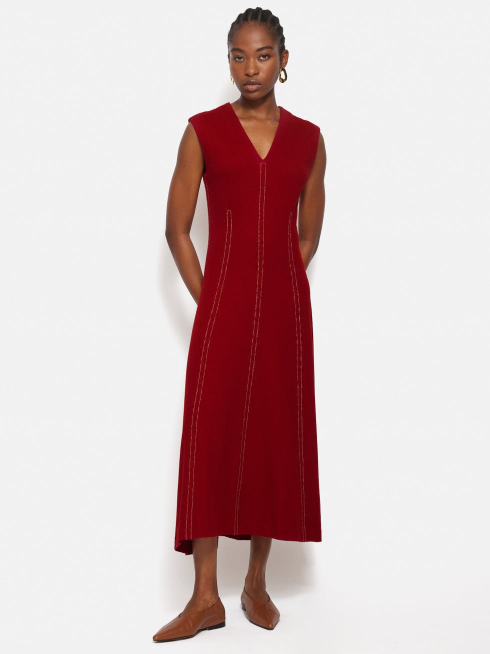 Sleeveless Stitched Dress