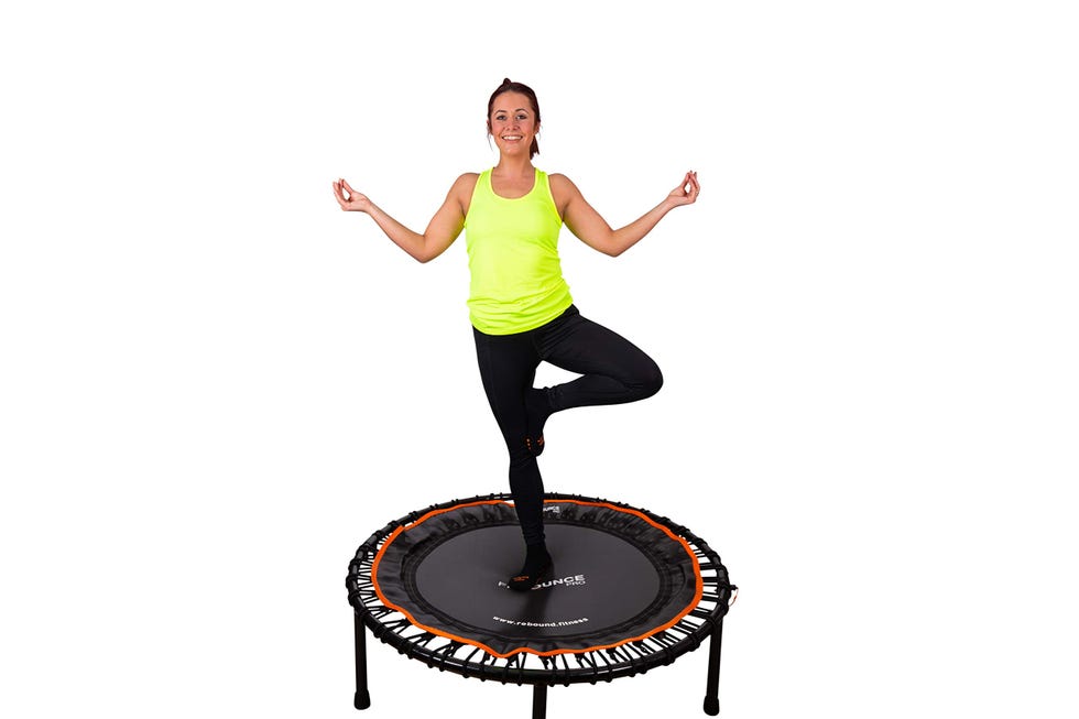 FIT BOUNCE PRO Mini Trampolino Elastico Fitness Professionale Comprensivo di Custodia e Dispositivo di Conteggio dei rimbalzi. Compreso DVD Fitness