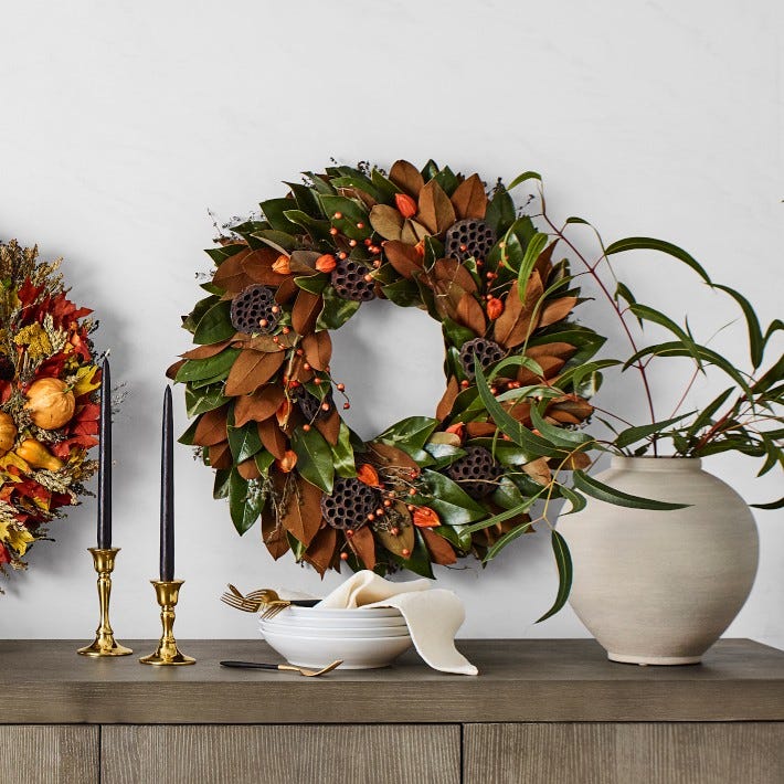 Magnolia Lantern Live Wreath