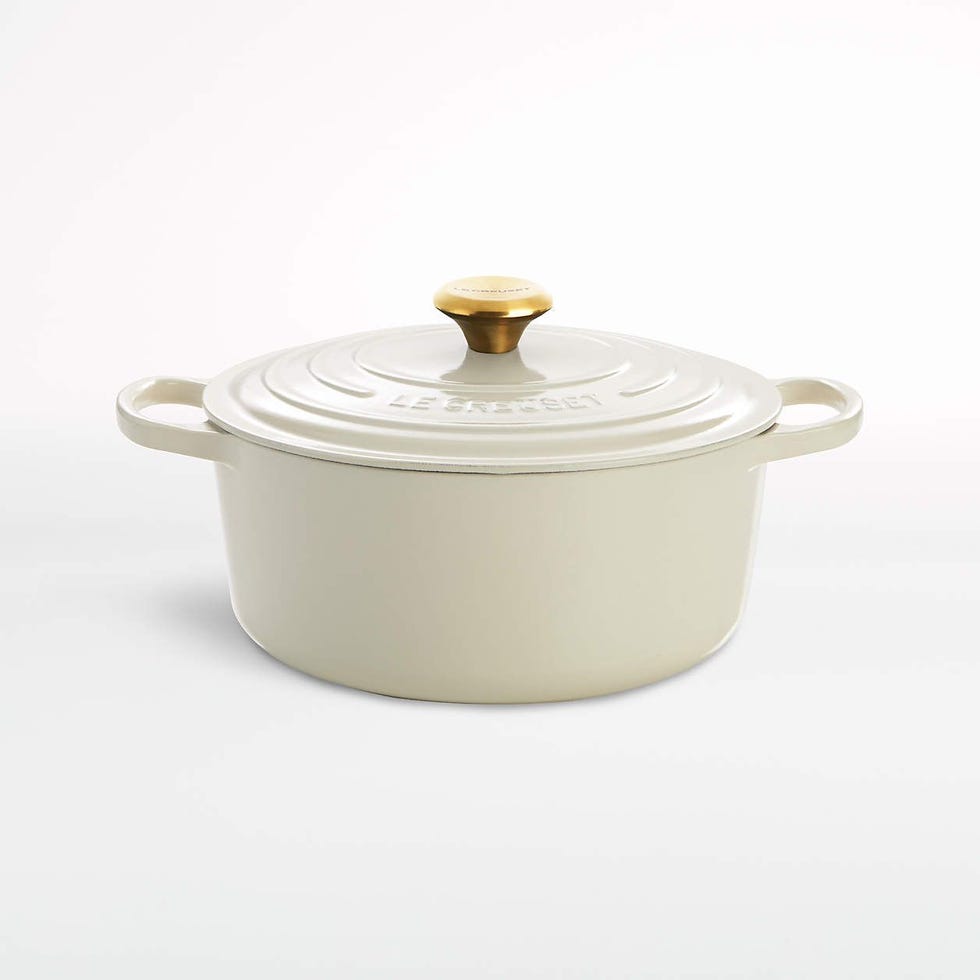 Signature 5.5-Qt. Cream Enameled Cast Iron Dutch Oven