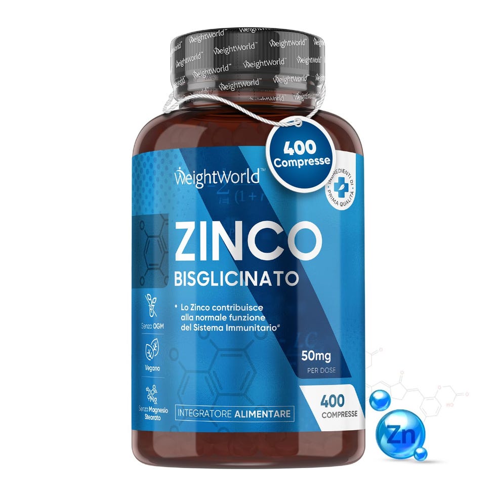 Zinco Integratore in 400 Compresse di Zinco Bisglicinato Vegano (Scorta per 13 Mesi), Integratore di Zinco Puro ad Alto Dosaggio, Pelle, Capelli, Unghie, Vista, Zinco Integratore Alimentare Senza OGM