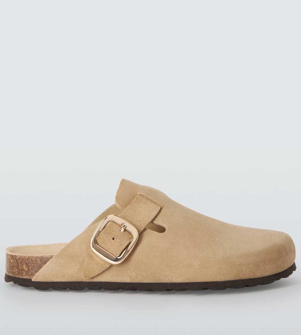 Lindos Suede Closed Toe Footbed Mule Sandals