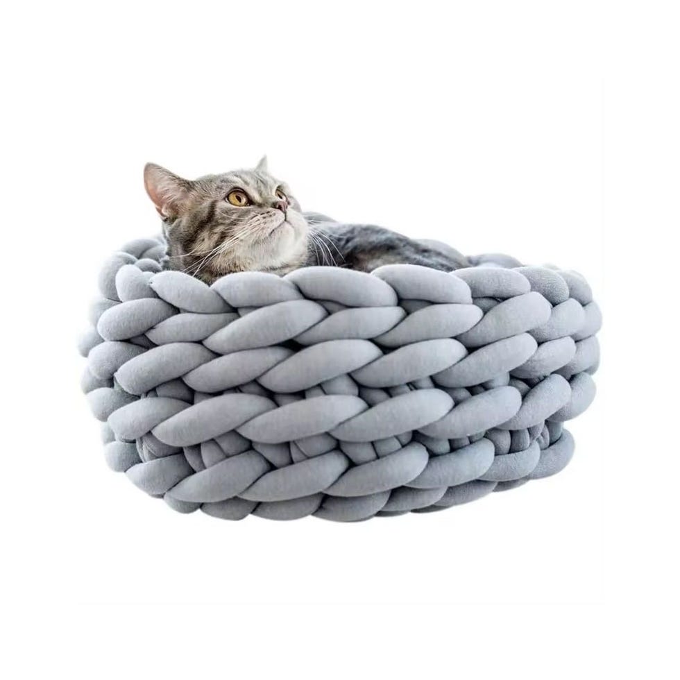 Cama para gatos de lana gruesa