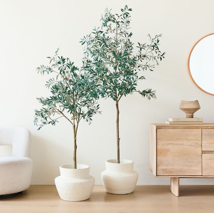 Faux Potted Olive Tree