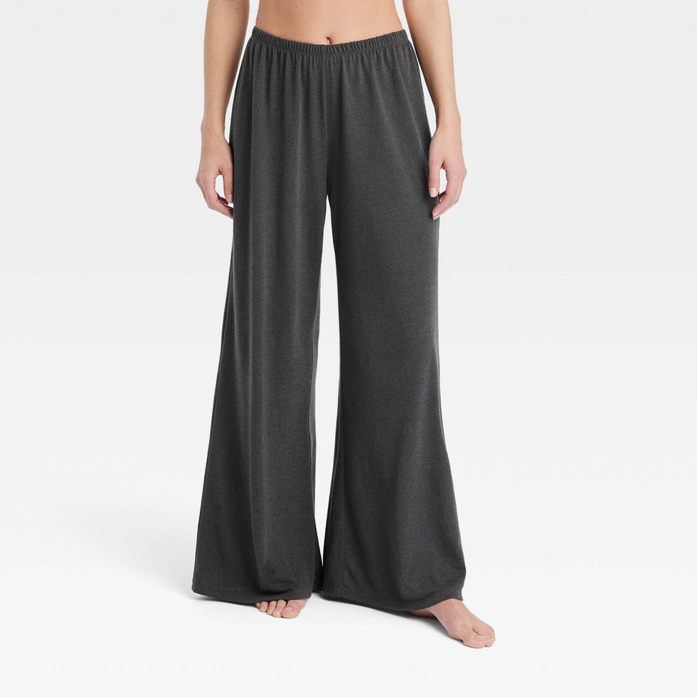 Women's Slub Knit Wide-Leg Pants