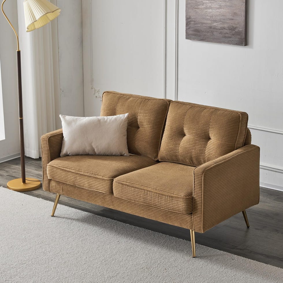 Modern Corduroy Loveseat
