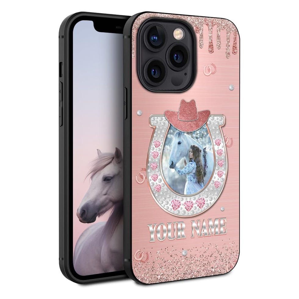 Personalized phone case with horse motif