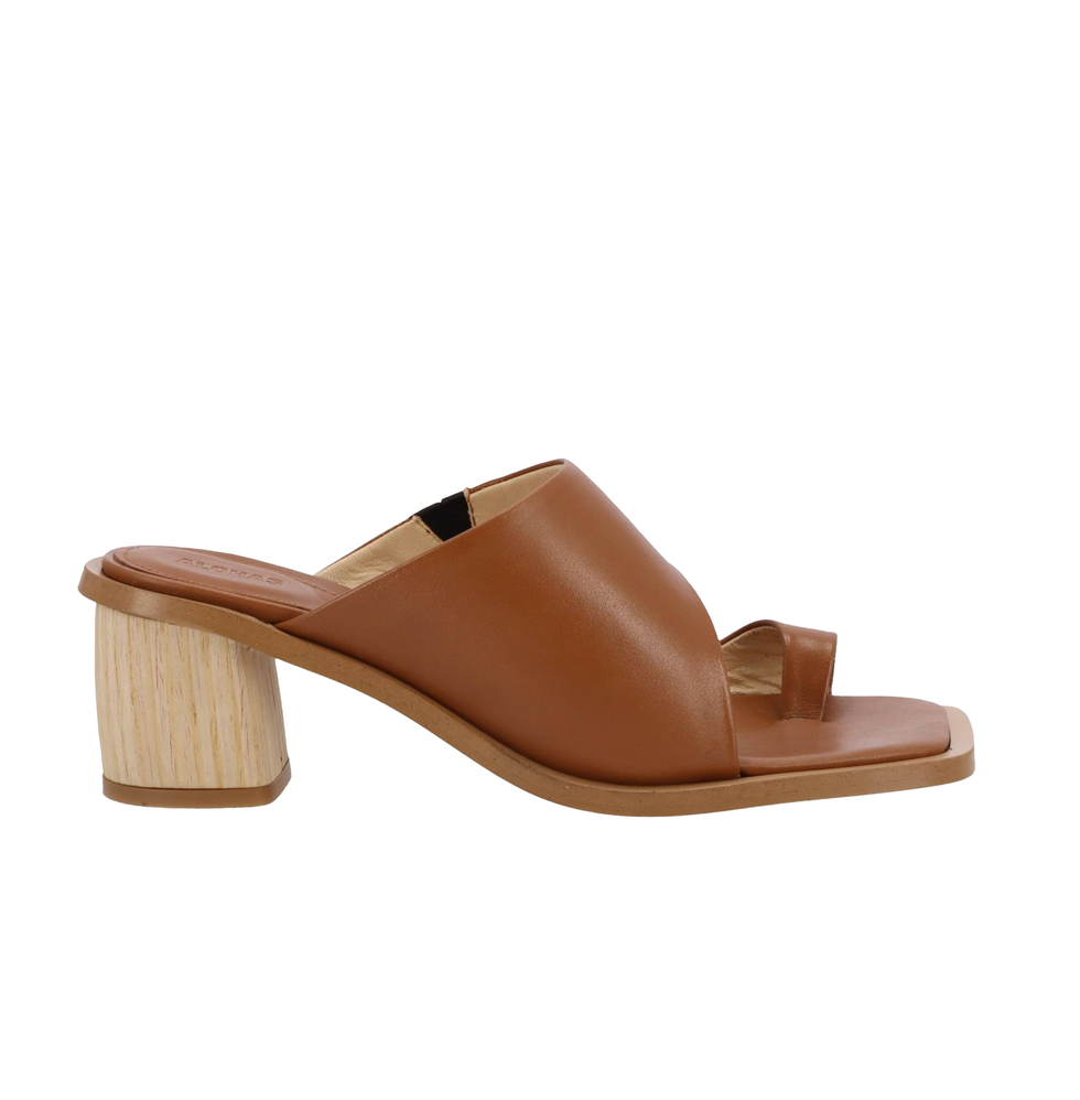 Tan Josie Leather Heeled Sandals
