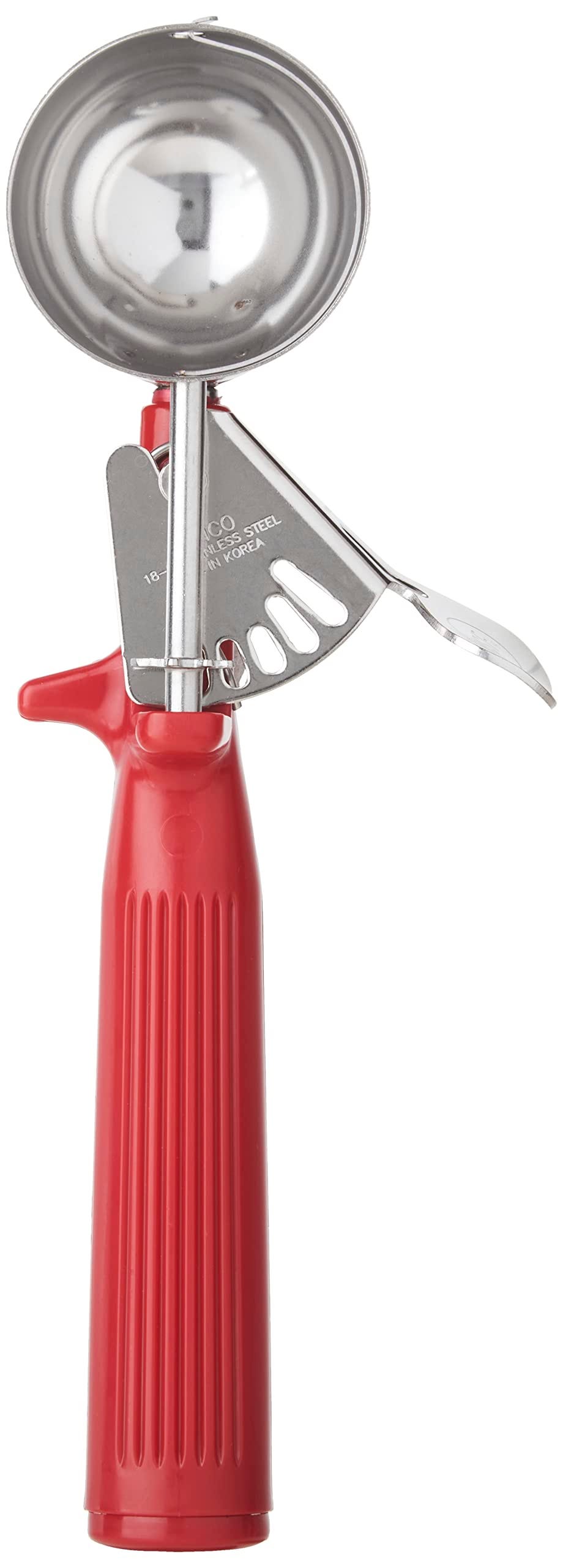 Winco Ice Cream Disher with Red Handle