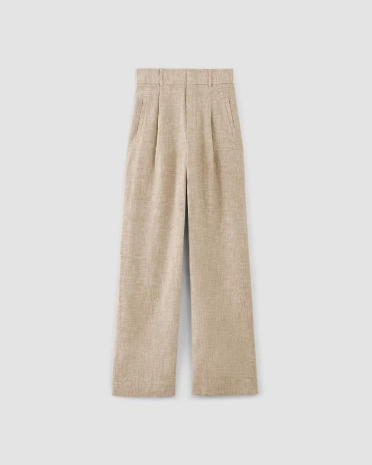 The Linen Way-High Drape Pant