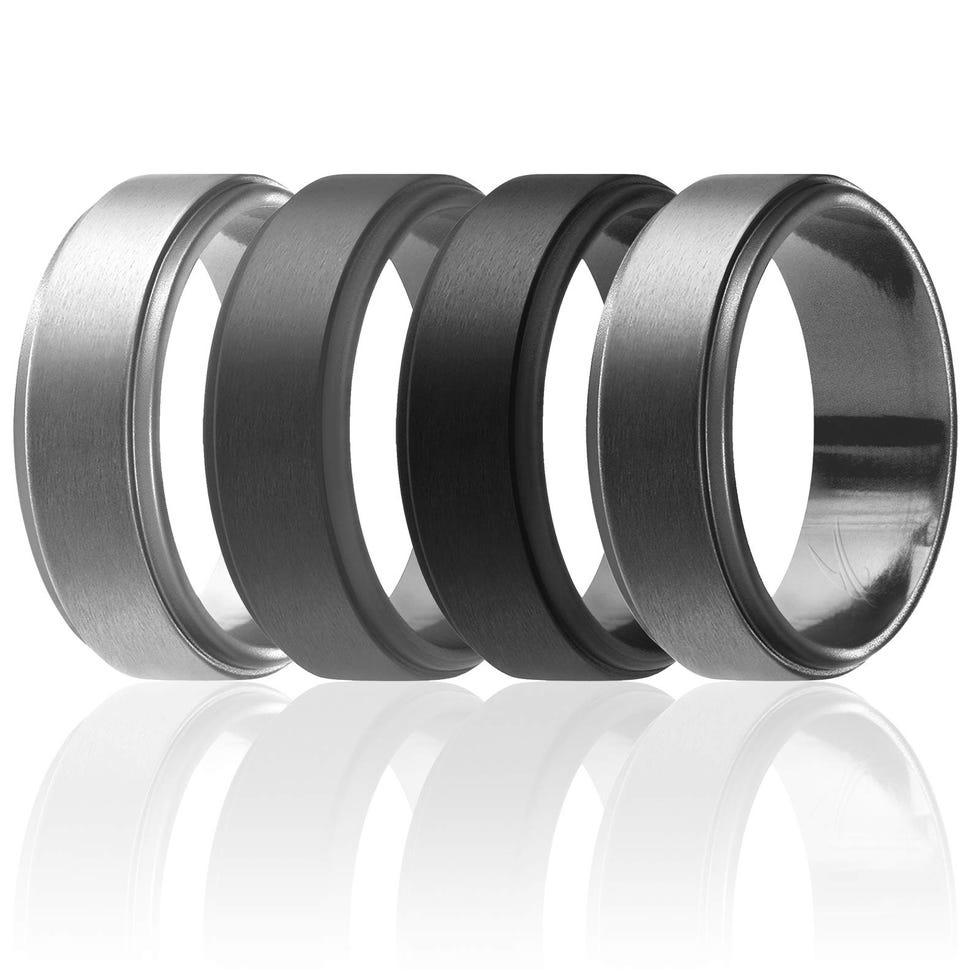Silicone Ring for Men Step Edge Style