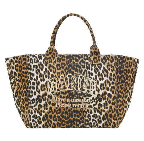 Leopard Oversized Canvas Tote Bag