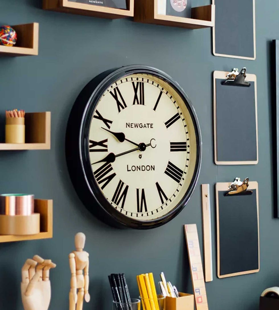 Battersby Roman Numeral Wall Clock, 50cm, Black