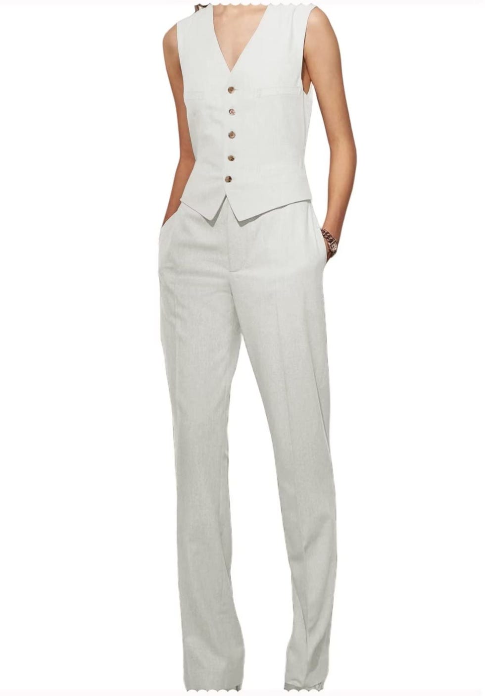 Casual Linen Womens 2 Piece Suits