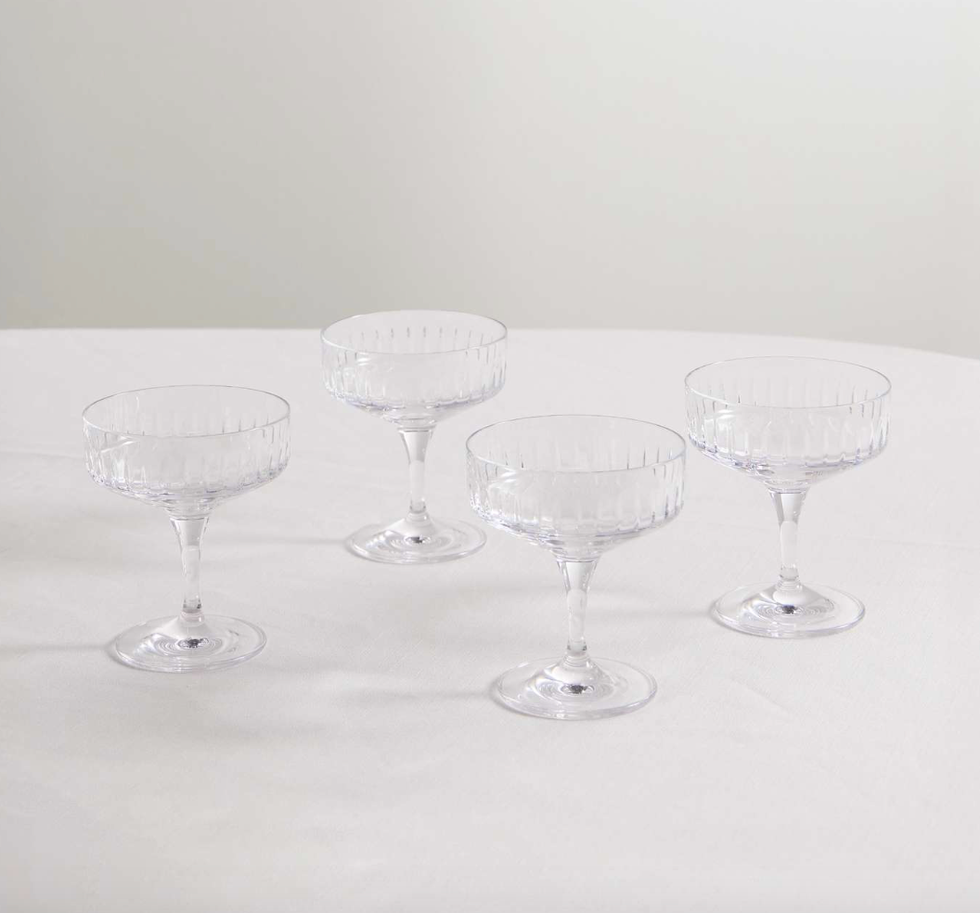 Roebling champagne glasses (set of 4)