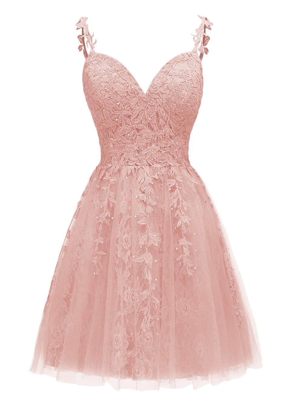 Blush Tulle Cocktail Gown