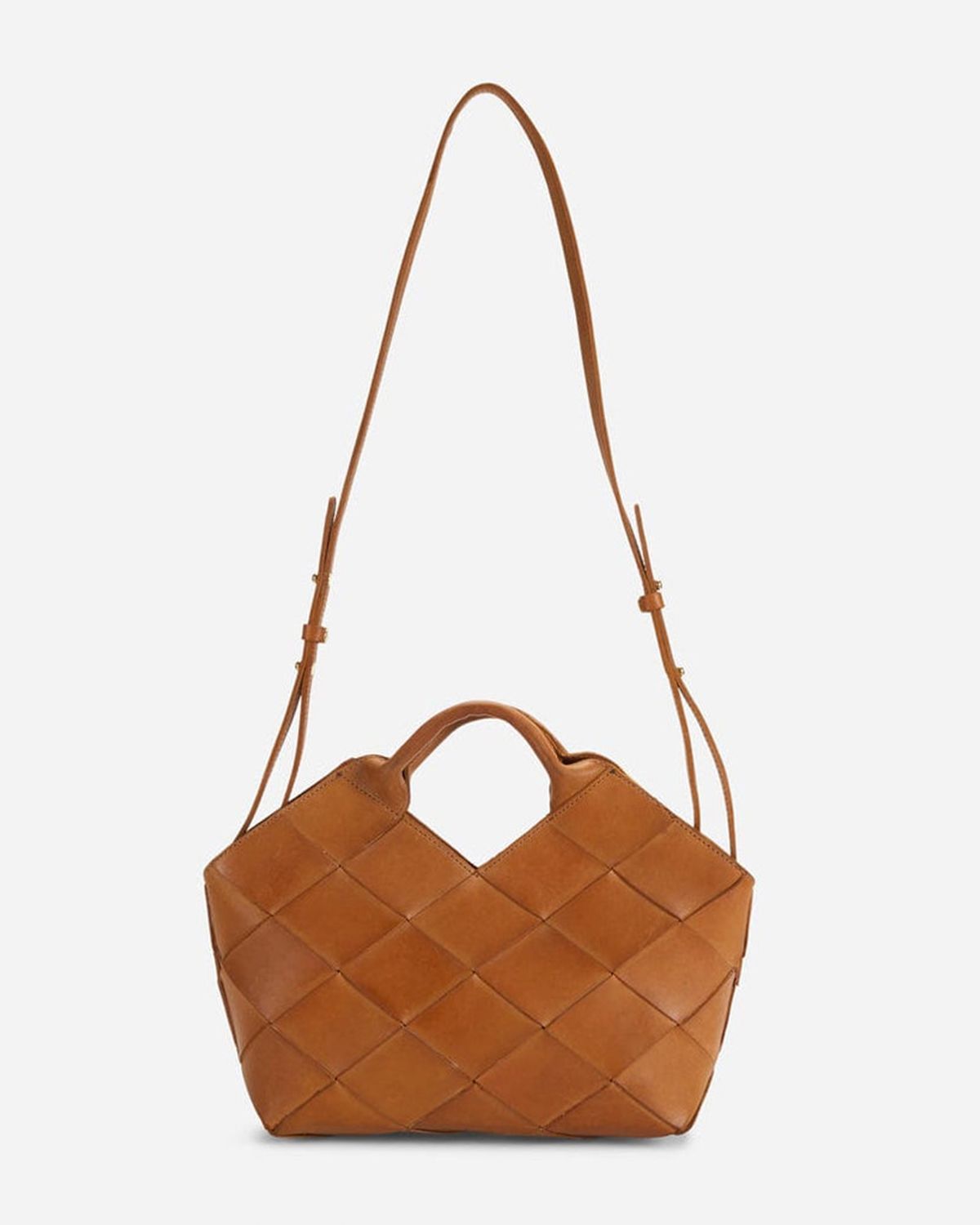 Basket weave leather bag online