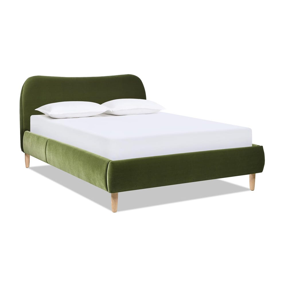 Roman Velvet Platform Bed Frame