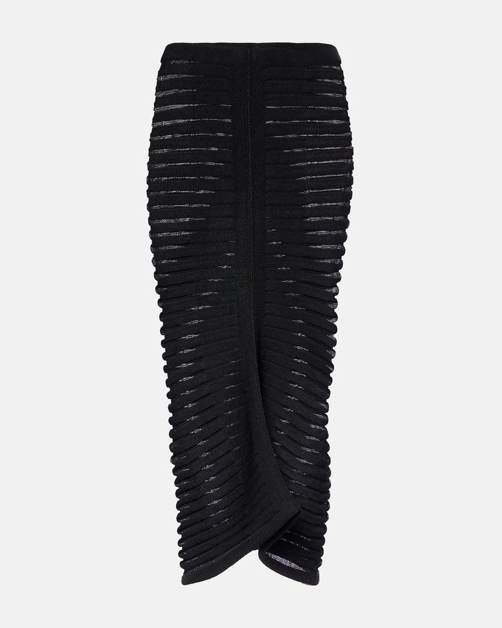 Skeleton Knitted Midi Skirt