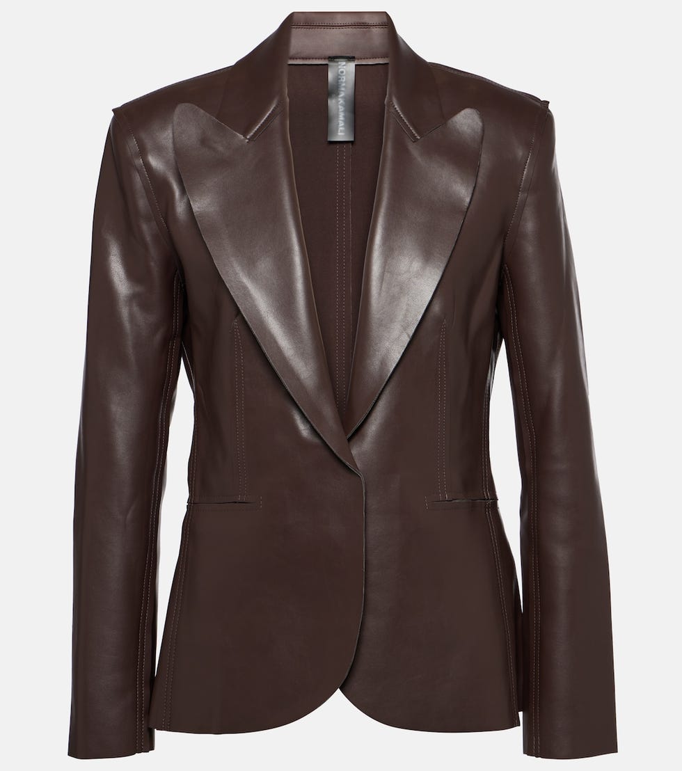 Faux Leather Blazer