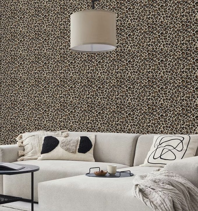 Papel pintado de pared de leopardo