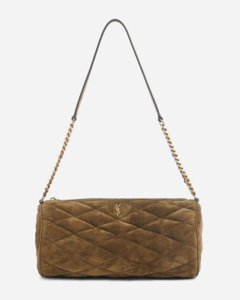 Sade Quilted Suede Tube Bag