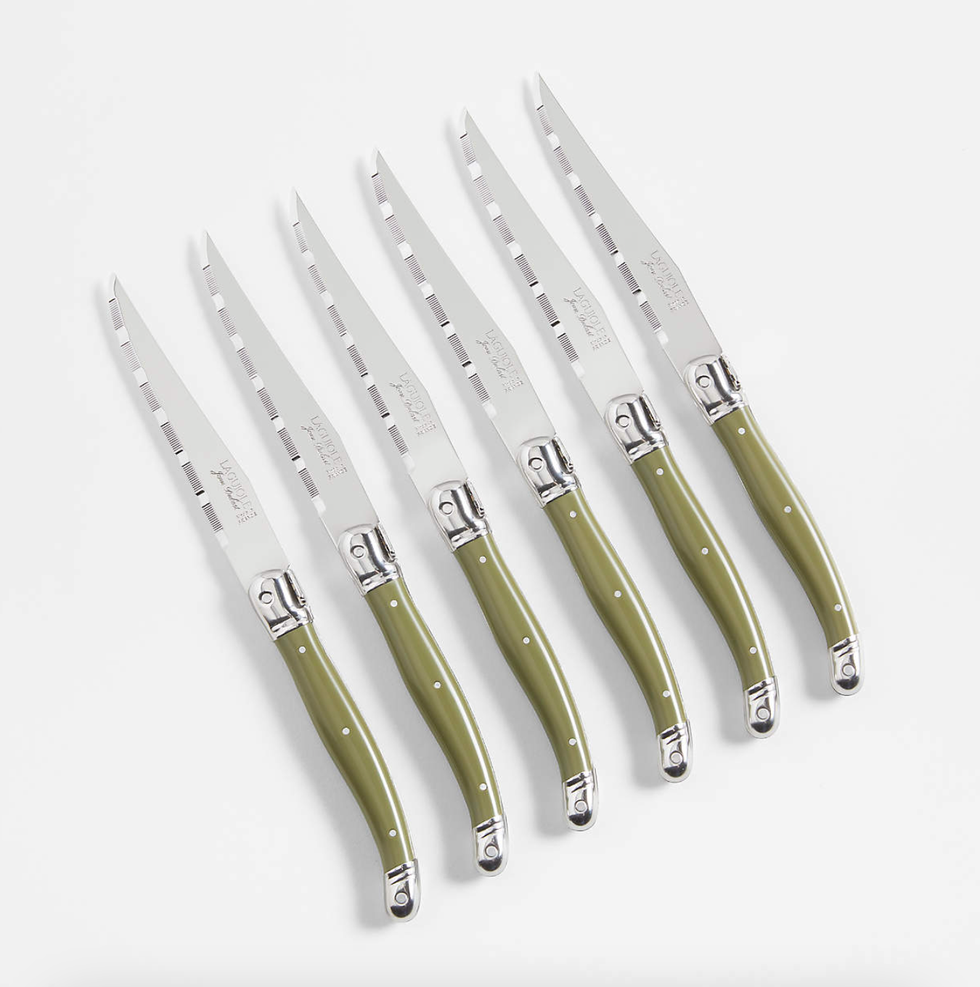 Laguiole Green Steak Knives