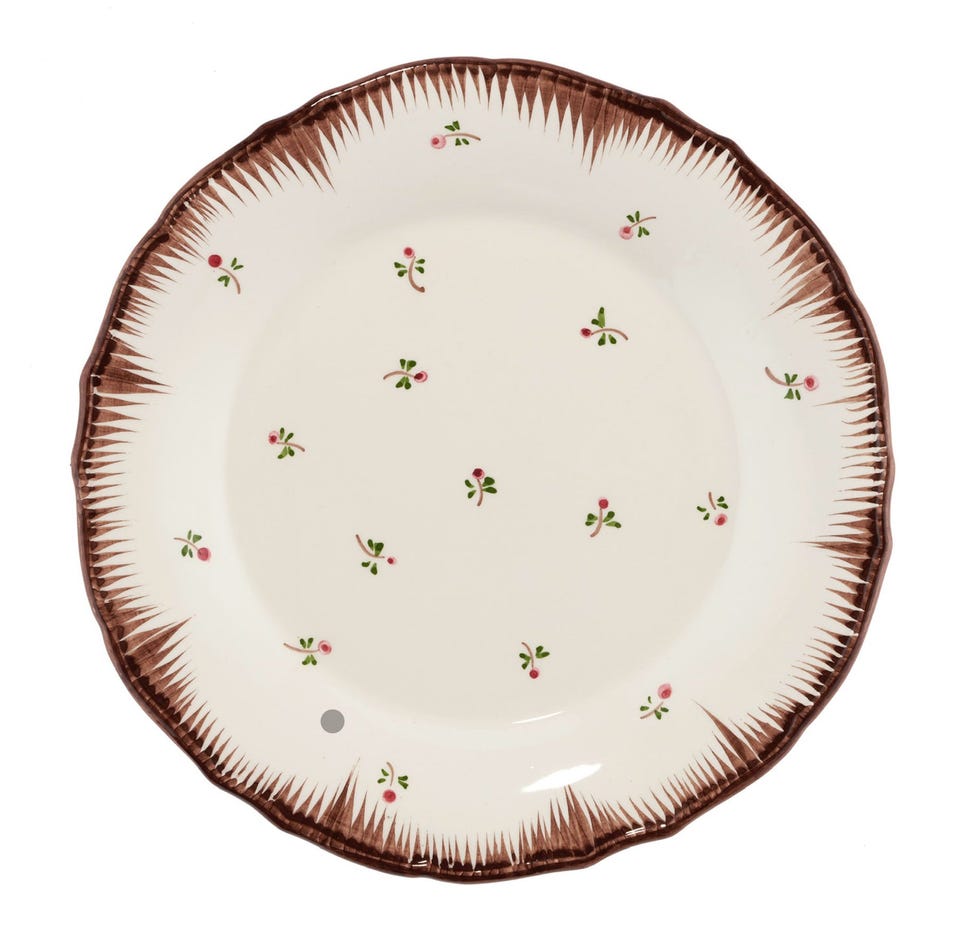 Lily Brown Dessert Plate